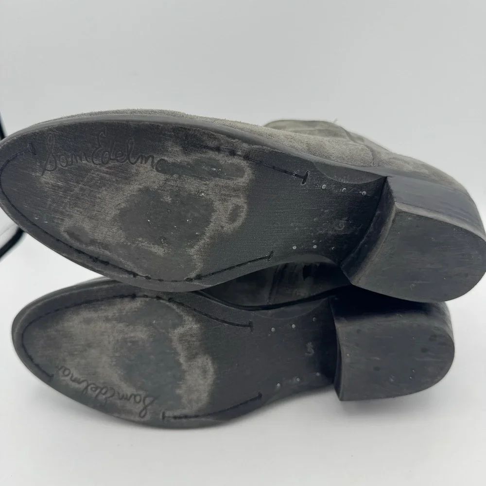 Sam Edelman Shoes Women's 6.5M Gray Petty‎ Ankle Boots Suede Side Zipper